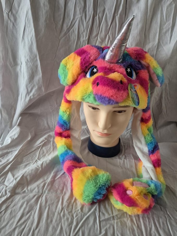 rainbow eenhoorn muts regenboog kleuren.
