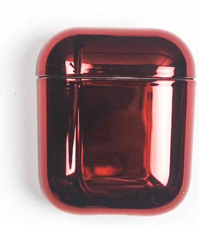 Metallic - Rood - AirPods Case - AirPods 1 en 2