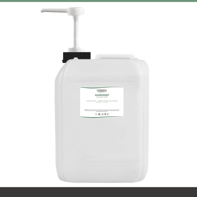 Handzeep - Groene Thee - Transparant - 5 Liter - Cosmeya | Navullen.com Navullen Cosmeya.nl Ltr Jerrycan Met Pomp Navulling