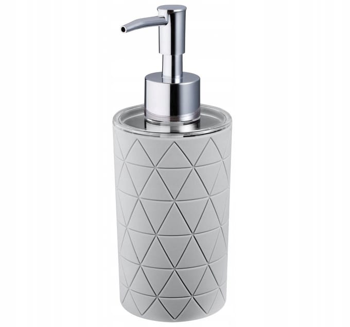 Bisk Star Serie - Handzeepdispenser - Grijs - Kunststof - 19 cm