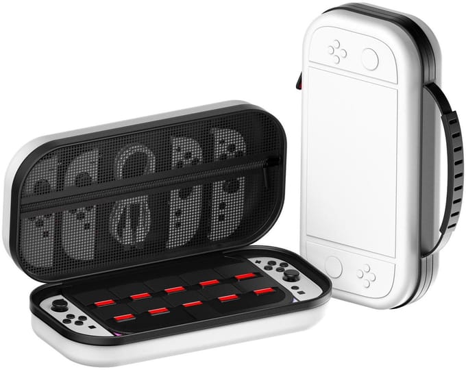Luxe Aero-Case Etui Hoes Cover geschikt voor Nintendo Switch 2 - Wit