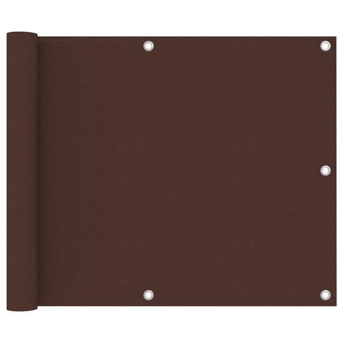 vidaXL - Balkonscherm - 75x300 - cm - oxford - stof - bruin