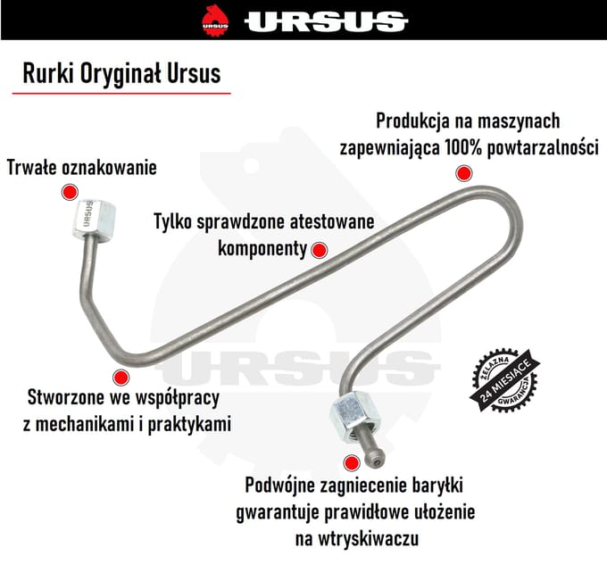 Ursus - Injektorleidingen Set - C-385 - 4 cilinder