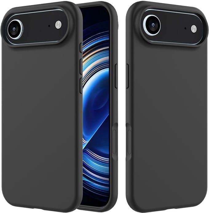 Shockproof Backcover - Liquid Silicone Soft Hoesje - Geschikt voor: iPhone Air - Zwart