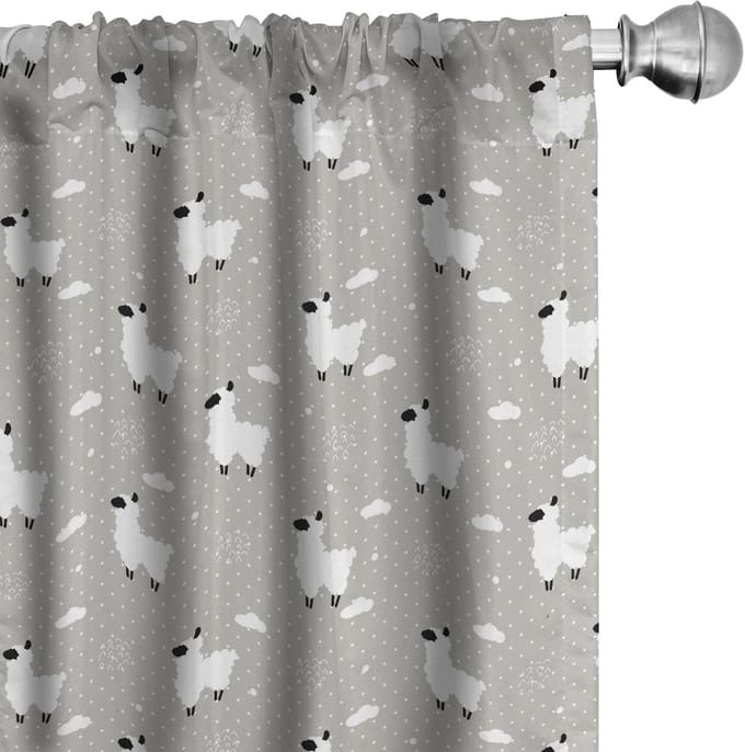 ABAKUHAUS – Schaapgordijnen – 2-delige set 75×245 – microvezel