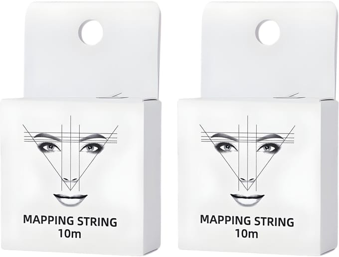 Henna Brows Mapping String - Microblading - 10m - Voorgeïnkt - 2 stuks - Wit