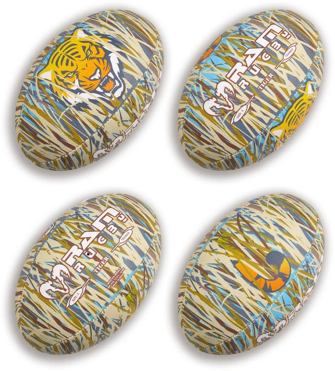 Rugbybal Tiger Fun Squad Trainer – Maat 5 – 3D Grip – Clubkwaliteit