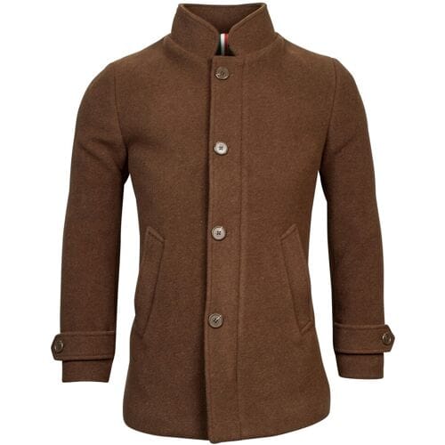 Giordano Jas Brian Wool Mix Melange Bruin / male