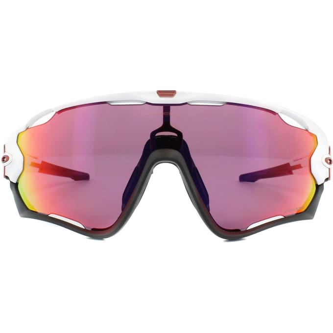 Oakley wrap heren gepolijste witte prizm road zonnebril