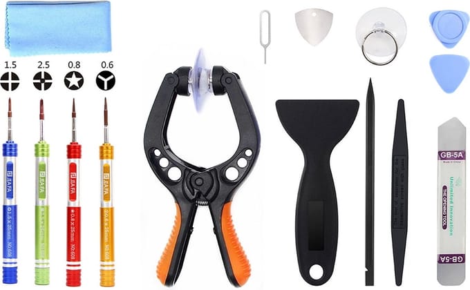 Let op type!! JIAFA JF-8103 15 in 1 Repair Tool Set for iPhone 7