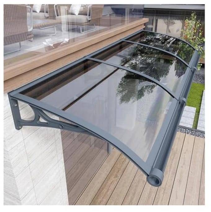 Terrasveranda luifel – Gebogen deur en raamoverkapping voor optimale UV-bescherming