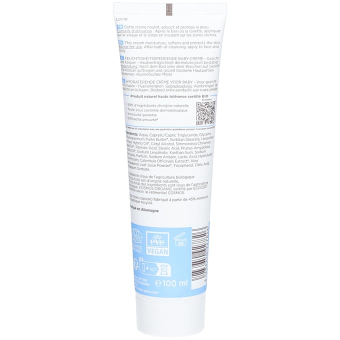 CATTIER Vochtinbrengende crème voor baby's 100 Crème