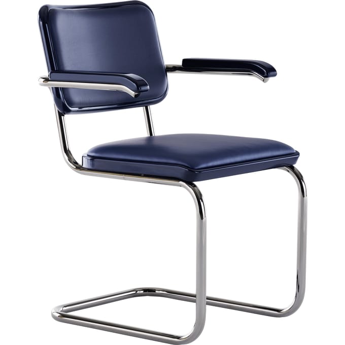 Thonet JS. THONET van Jil Sander S 64 P SERIOUS sledestoel - ThonetSeriousgraphiteBlue