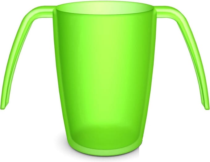 Vitility - Beker met 2 handvatten - 250 ml - Groen - Kunststof