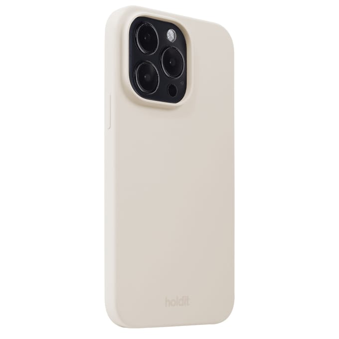 Holdit Silicone Case geschikt voor Apple iPhone 15 Pro - Light Beige