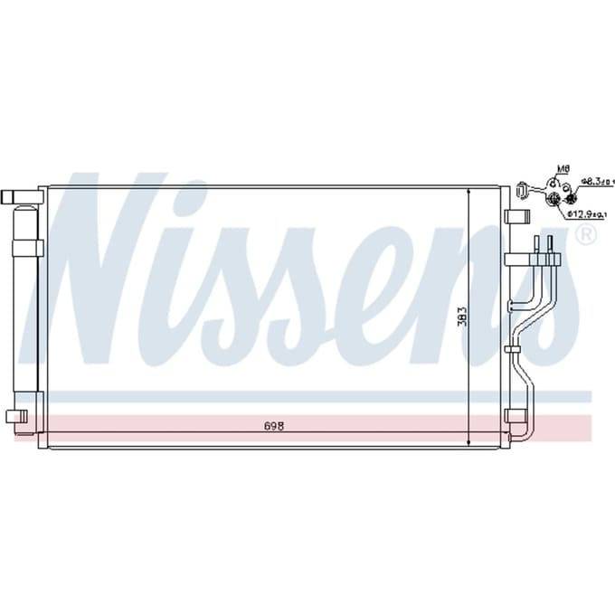 Condensator, airconditioning NISSENS 940208