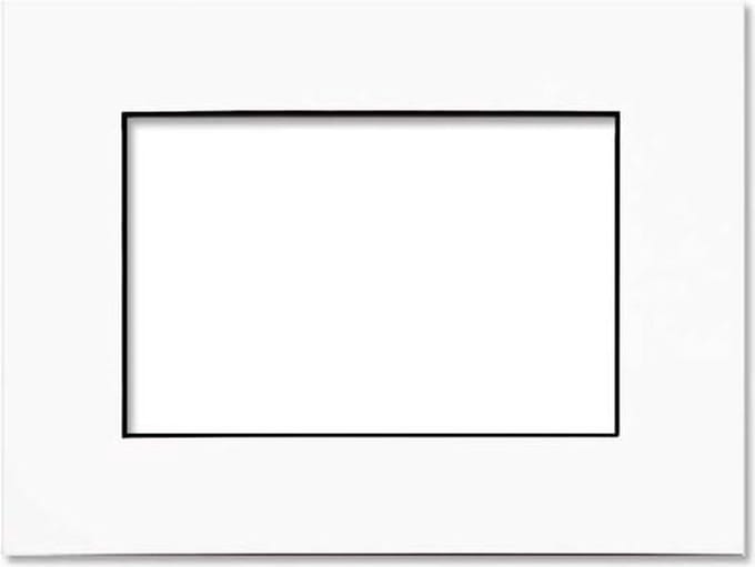 Passepartout Wit/Zwart Kern Formaat 45,7x61cm (10 stuks)
