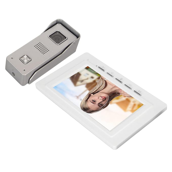 Système d'Interphone à Sonnette Écran TFT 7 pouces Vision Nocturne Étanche pour Maison Appartement EU Plug