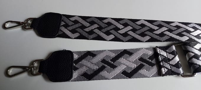 Tassen strap zwart wit, Tassen hengsel, Tassen riem, Strap