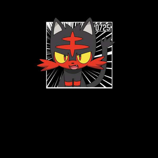 Pokemon Litten Men's T-Shirt - Black - 3XL
