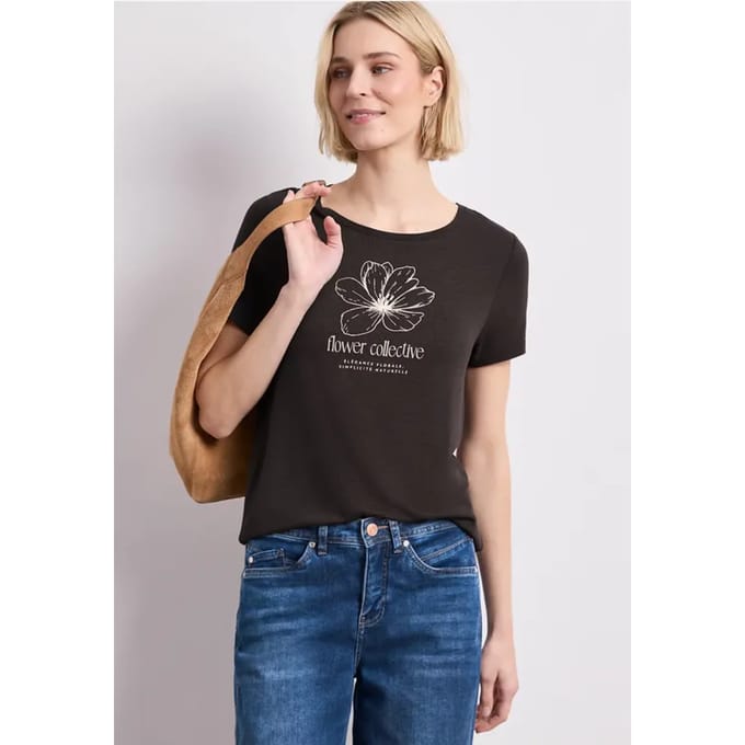 Shirt met ronde hals en Artwork