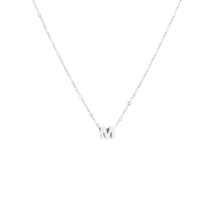 Letter-Ketting-M-Zilver