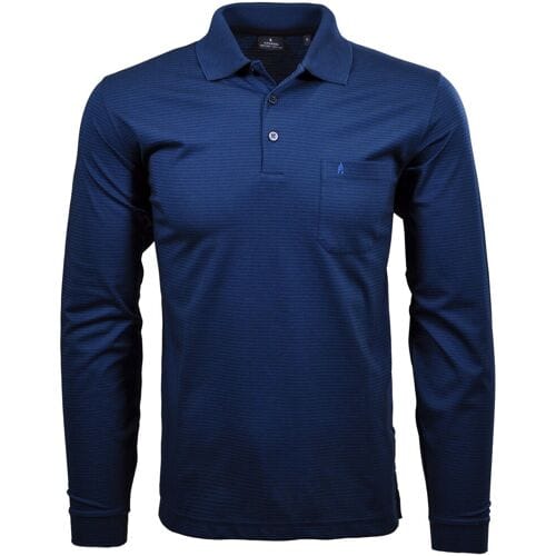 Ragman Softknit Polo Fineline Donker Blauw / male