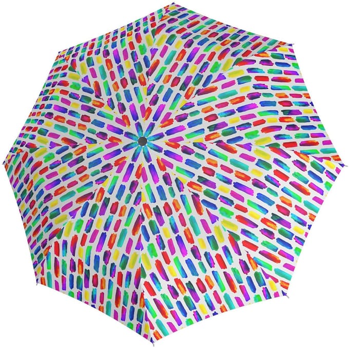 Knirps Paraplu A.760 Stick Automatic Create Crystal Kleurrijke