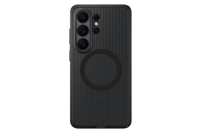 Samsung Galaxy S26 Ultra Rugged Magnet Case - Black Transparent