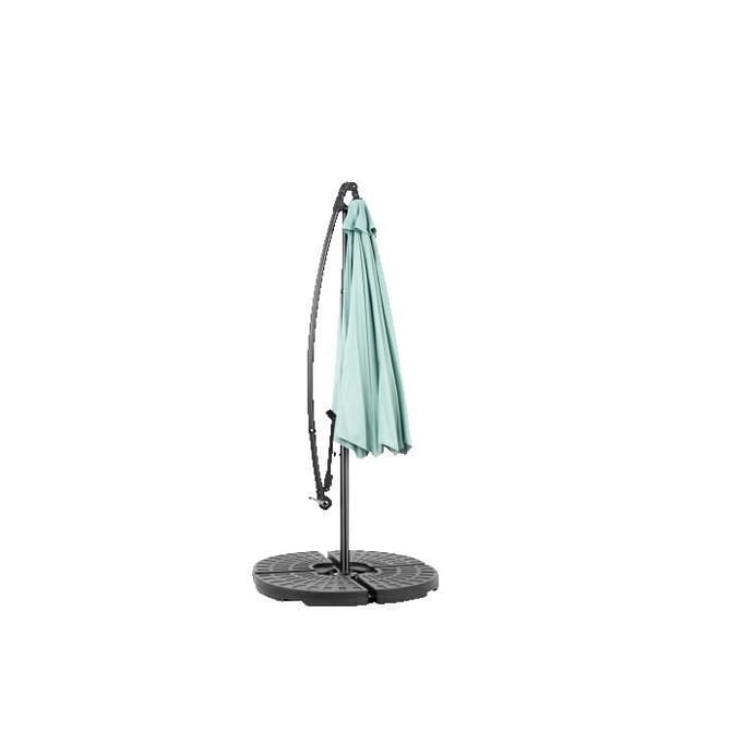 Parasol extérieur rectangulaire double face de 4,5 m avec manivelle (vert clair) (sans pied) groen
