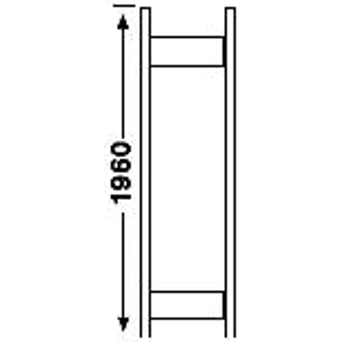 Openkastsysteem R3000, frame, H 1960 x 300 mm