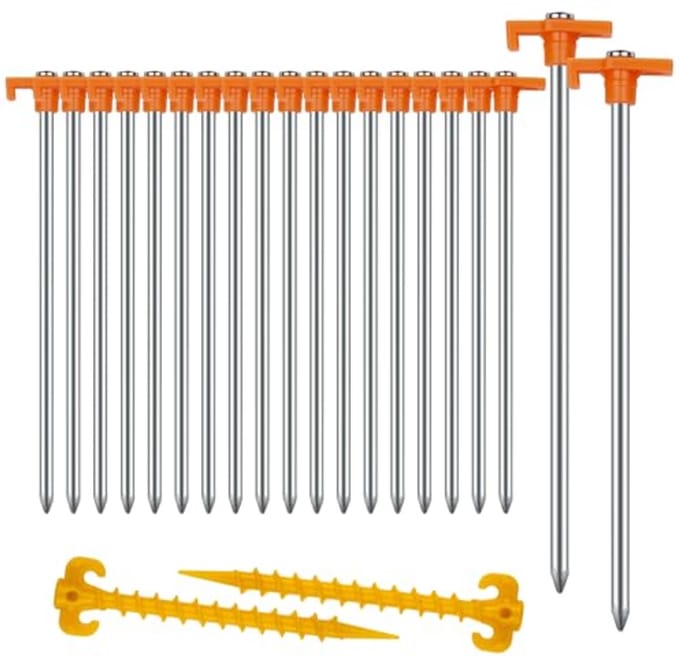 Stevige Tentharingen voor Camping - Robuuste en Lange Haringen (18 cm, 20 stuks)