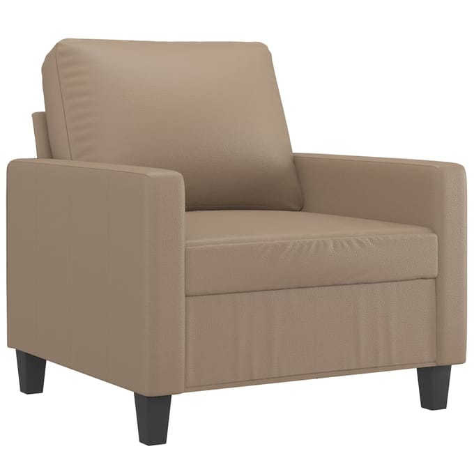 vidaXL - 4-delige - Loungeset - met - kussens - kunstleer - cappuccino
