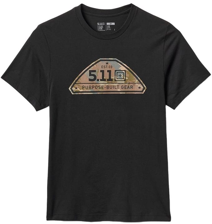5.11 Tactical Camo Crest Tee Black