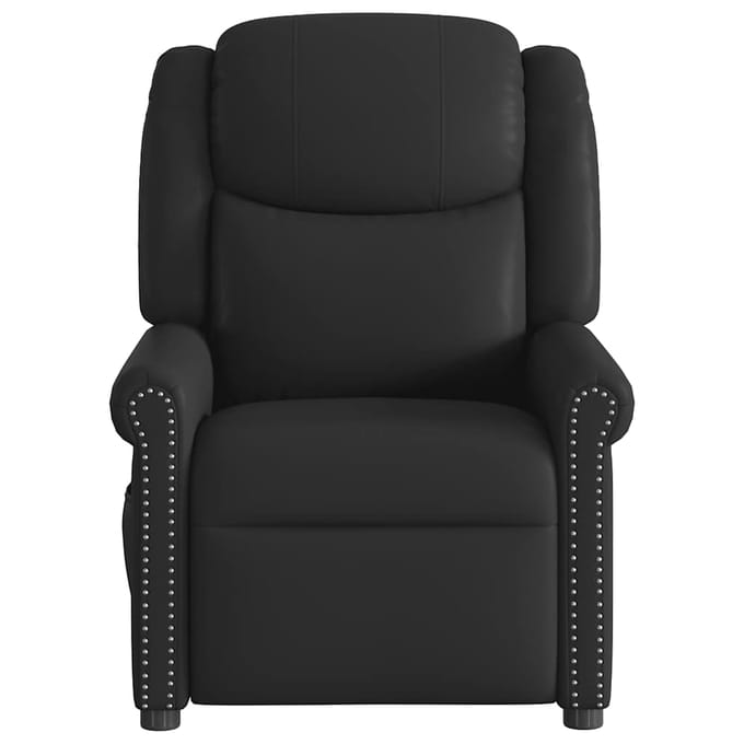 vidaXL - Fauteuil - verstelbaar - kunstleer - glanzend - zwart