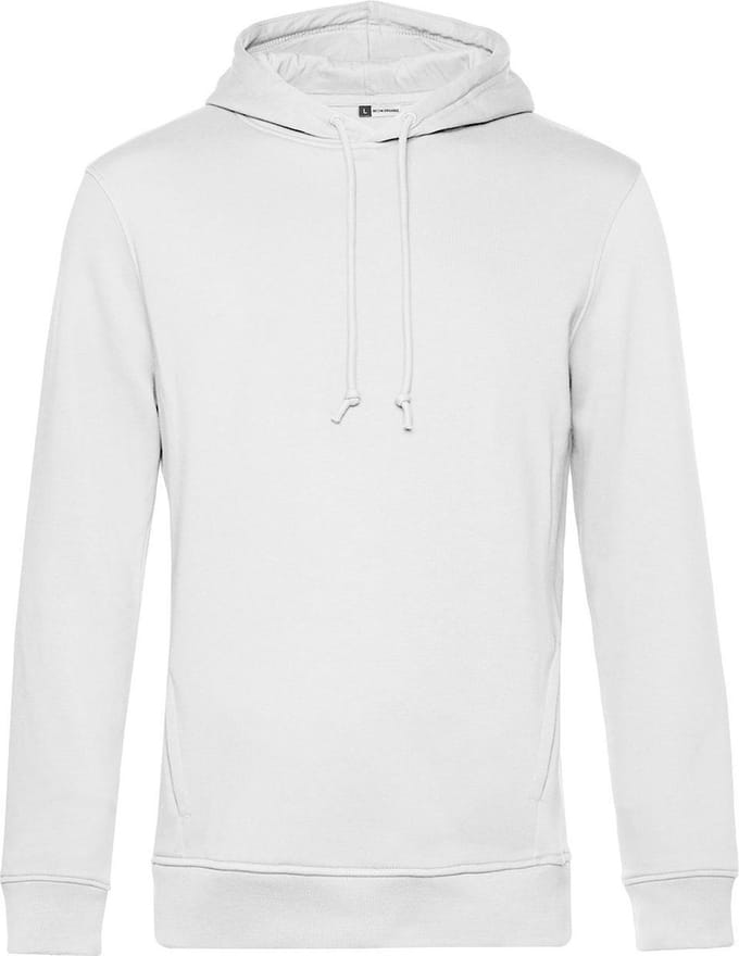 B&C Heren Biologische Hoodie (Wit)