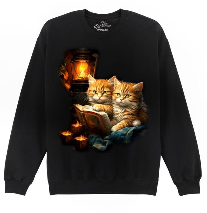 Red Kittens By Candlelight The Coloured House Sweater S