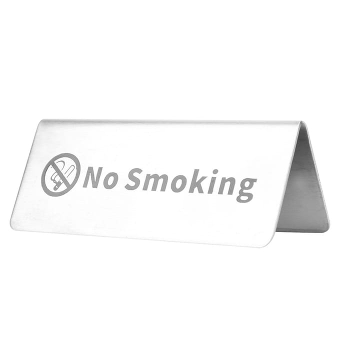 Roestvrijstalen Dubbelzijdig Engelse Letters Markeringen Tafelbord voor Restaurant Hotel Bar Pub white