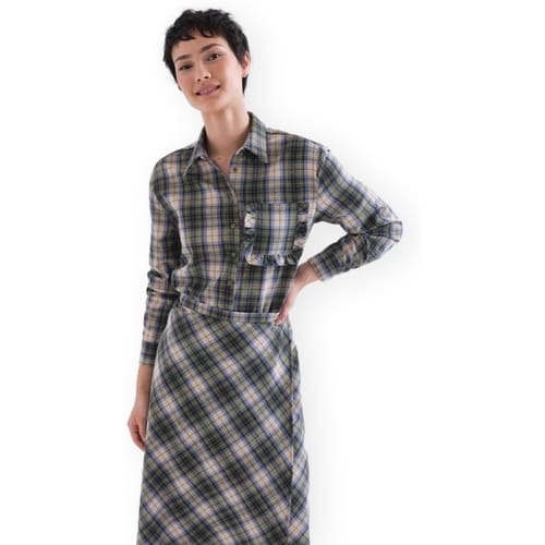 Blouse Compania Fantastica COMPAÑIA FANTÁSTICA Shirt 11015 - Green Plaid