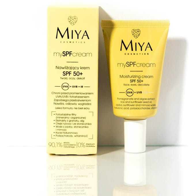 mySPFcream vochtinbrengende crème SPF50+ voor gezicht, ogen en decolleté 40ml
