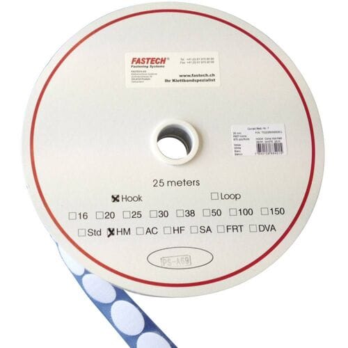 FASTECH® Klittenband punt Om vast te plakken Hotmelt Haakdeel (Ø x l) 35 mm x 5 m Wit 5 m