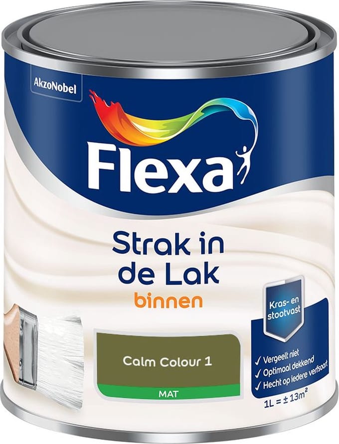Flexa - Strak In De Lak Binnenlak Mat - Calm Colour 1 - Mengverf - 1 L