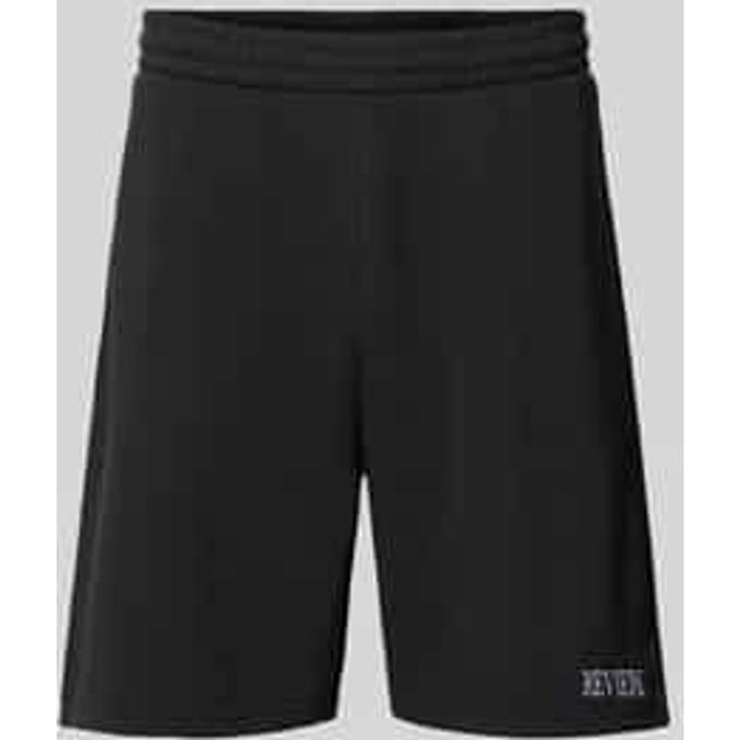 regular fit sweatshorts met labelstitching