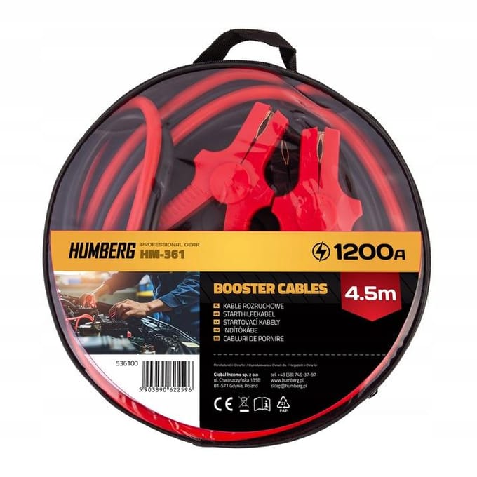 Startkabels 4,5m 1200A HM-361 Humberg