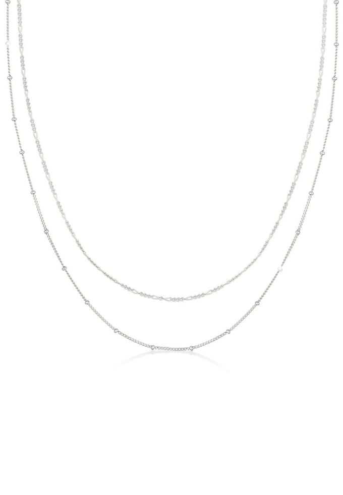 Elli - Halsketting - Dames Basic Filigraan Ketting Figaro in 925 Sterling Zilver Verguld - Dames