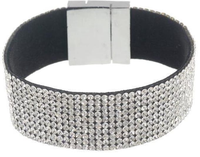 Behave - Armband - Transparante crystal Strass Steentjes