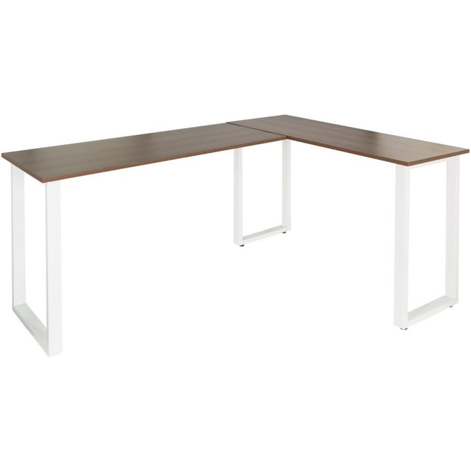 Bureau WORKSPACE BASIC I 165 x 120 cm Walnoot/Wit hjh OFFICE