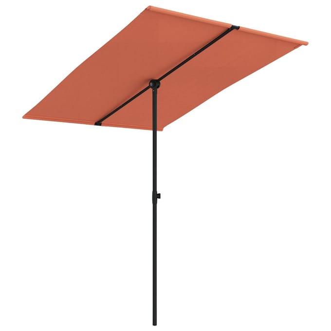 vidaXL - Parasol - met - aluminium - paal - 2x1,5 - m - terracottakleurig