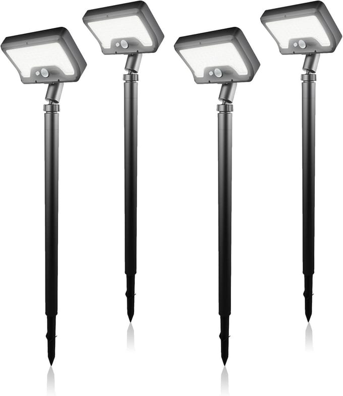 Set van 4 Buitenlampen op Zonne-energie met Bewegingssensor