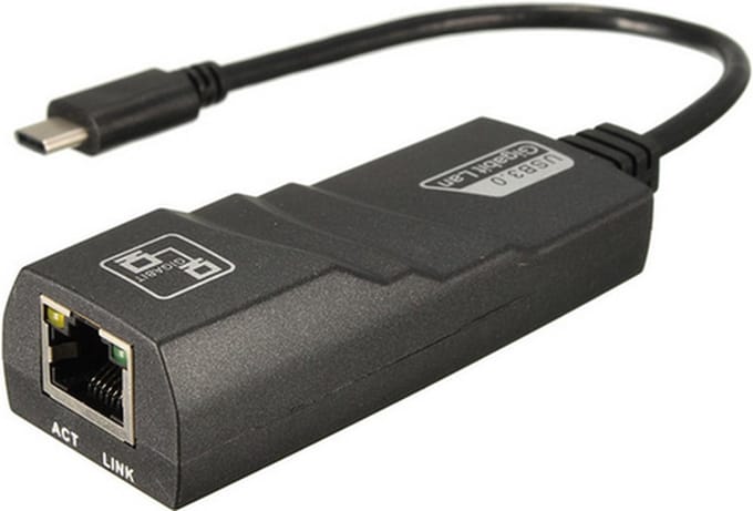 USB Type C 3.1 naar RJ45 Ethernet aansluiting 100/1000Mbps Gigabit LAN Adapter / HaverCo